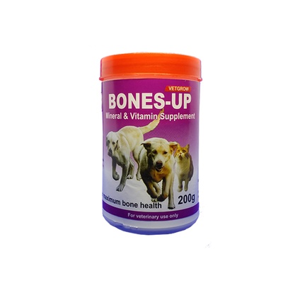 Vetgrow Bones-Up 200g – Premium Calcium & Mineral Supplement for Pets