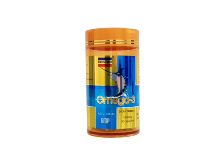Costar Omega-3 1000 mg Fish Oil - 50 Capsules | Essential EPA & DHA Supplement