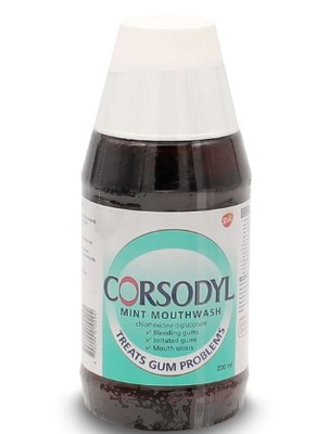 Corsodyl Mint Mouthwash 0 2 Percent 200ml Oral Rinse