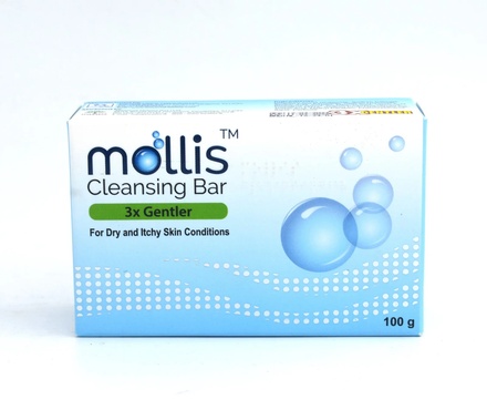 MOLLIS Gentle Cleansing Bar 100g - Relief for Dry, Itchy, Eczema-Prone Skin