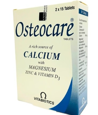 Vitabiotics Osteocare Original Tablets Calcium Magnesium Zinc Vitamin D3 30 Tablets