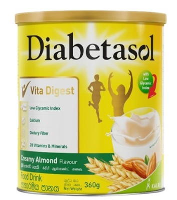 Diabetasol Creamy Almond 360g Nutrition Drink Powder